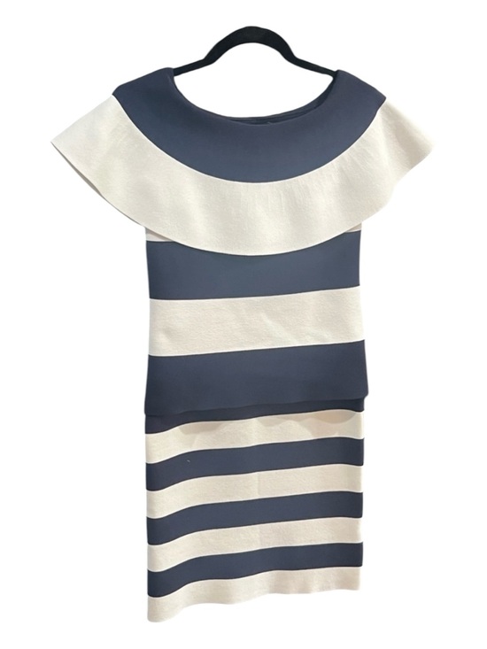 Ann Taylor Dresses & Skirts - Ann Tyalor Stunning Navy and White Striped Off-Shoulder Two Piece Set
